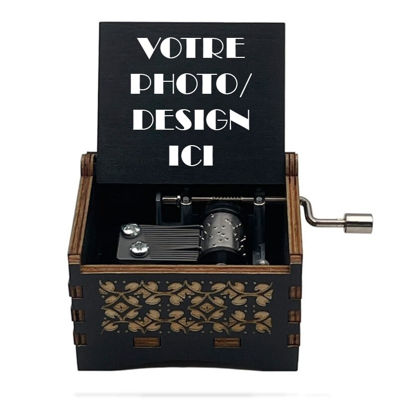 boîte à musique à personnaliser manivelle