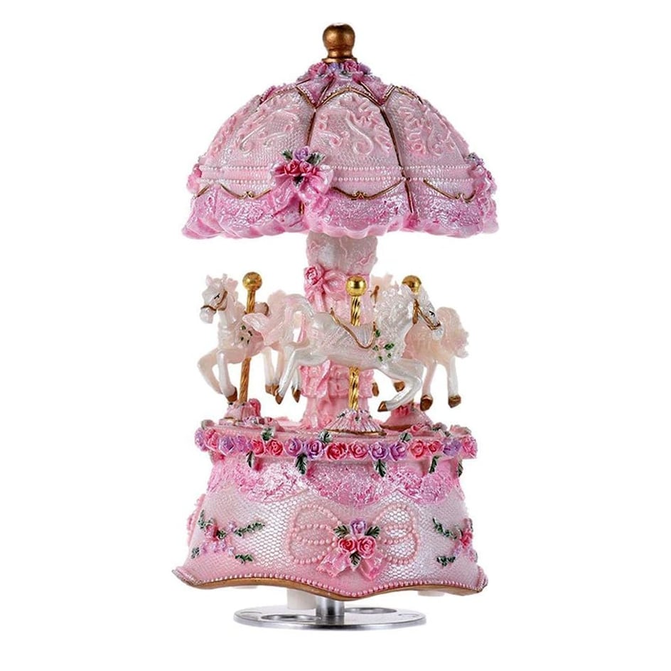 Carrousel Musical Ancien Rose