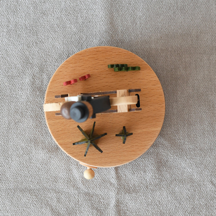 boite a musique automatique en bois cheval