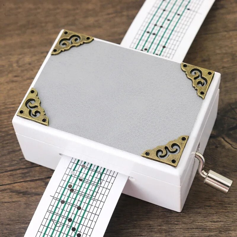 Boîte à Musique en Bois Blanc Personnalisée