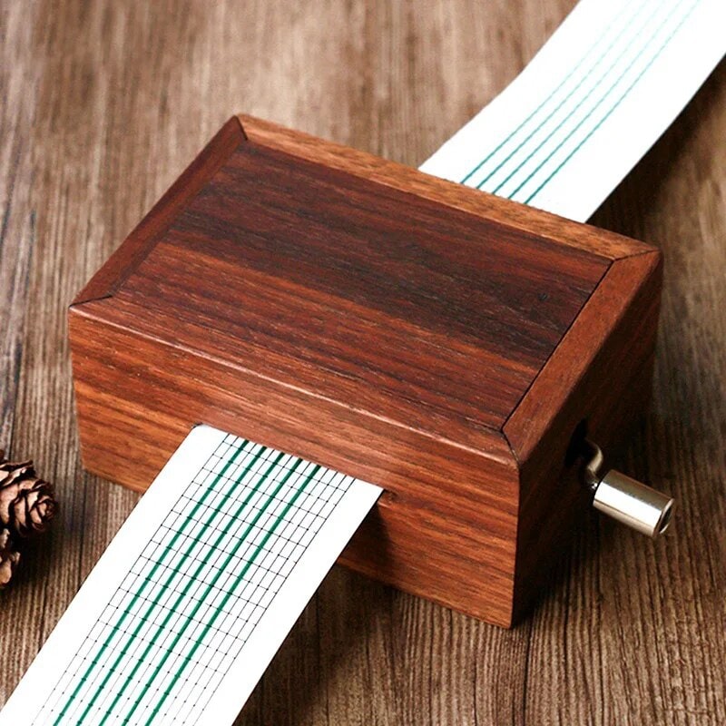 Boîte à Musique en Bois Personnalisée Manivelle