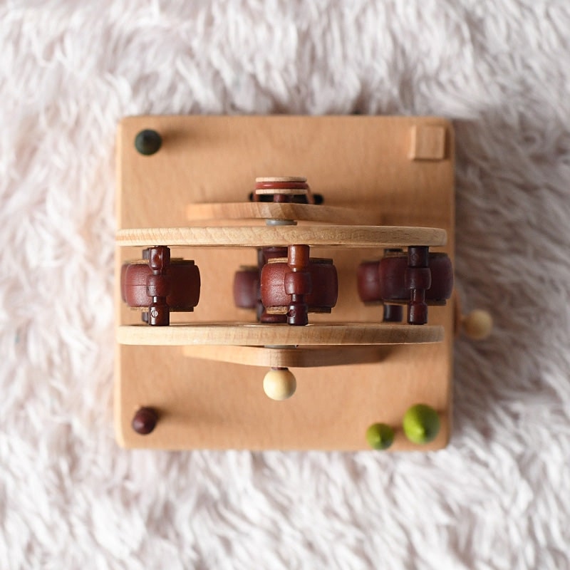 boite musicale grande roue en bois