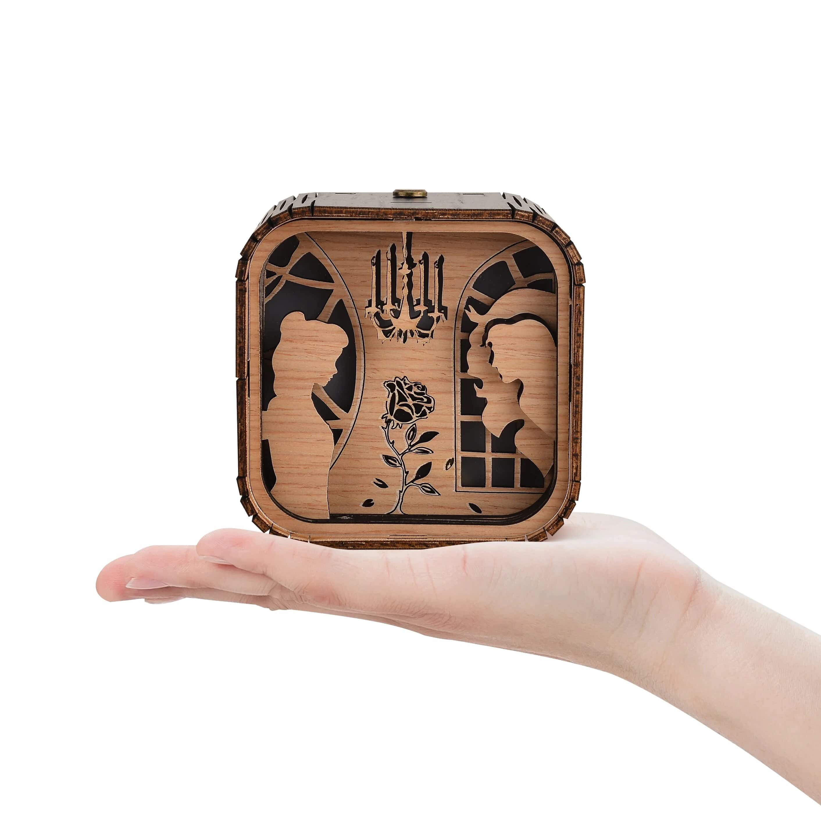 boite a musique veilleuse la belle et la bete