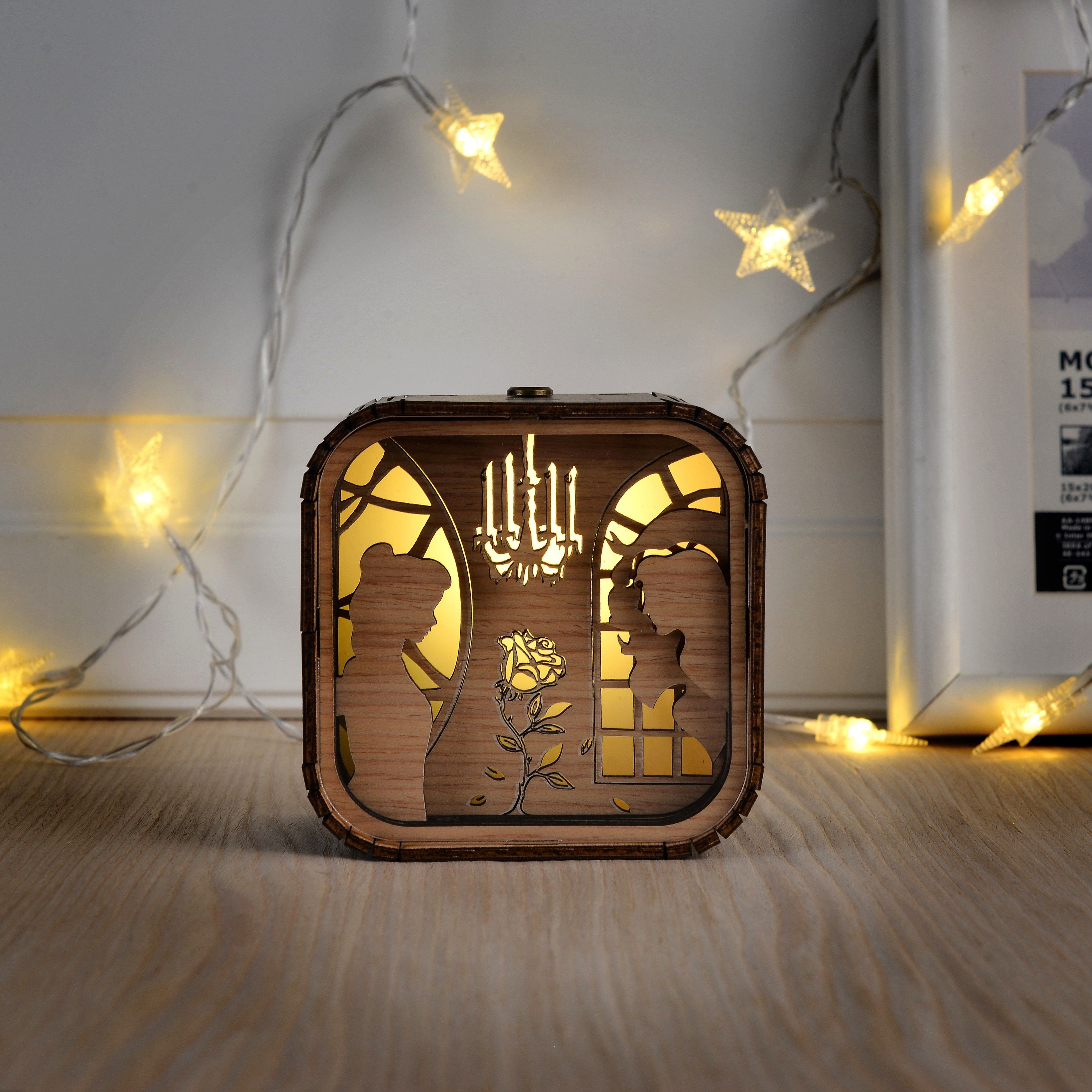 boite a musique veilleuse la belle et la bete