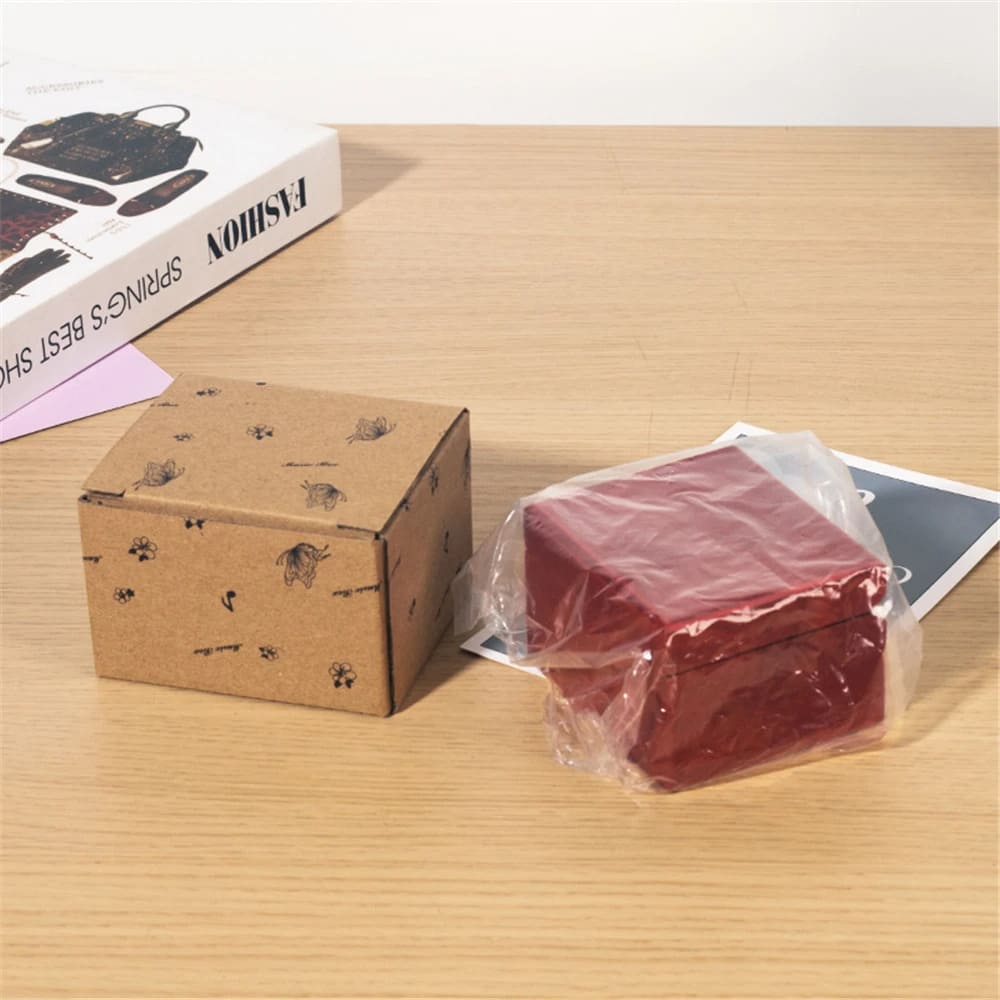 boite a musique vintage bois rouge