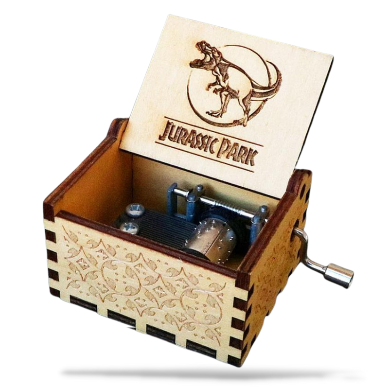 Boîte à Musique Dinosaure en Bois