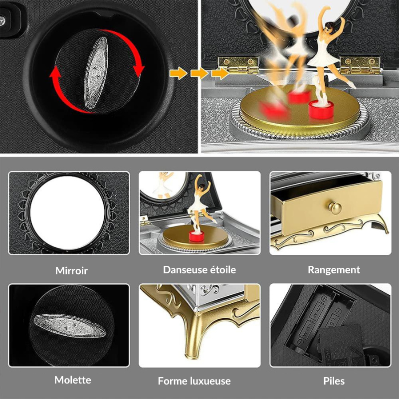 Boîte à Musique Danseuse Classique Bijoux