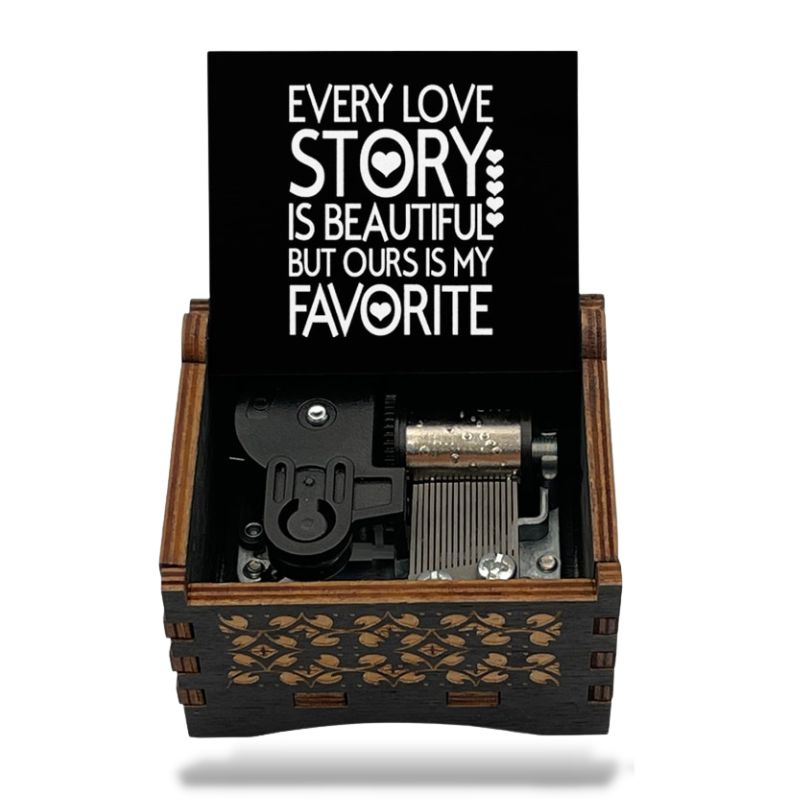Boîte à Musique Love story en bois