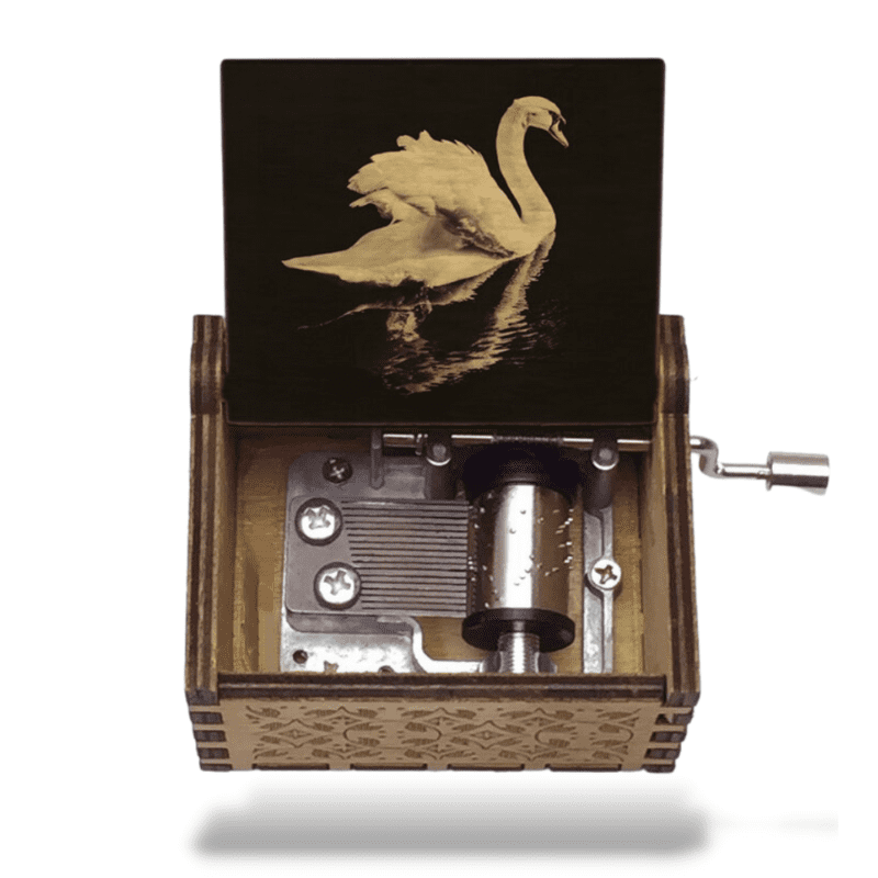 Boîte à Musique Lac des Cygnes en bois