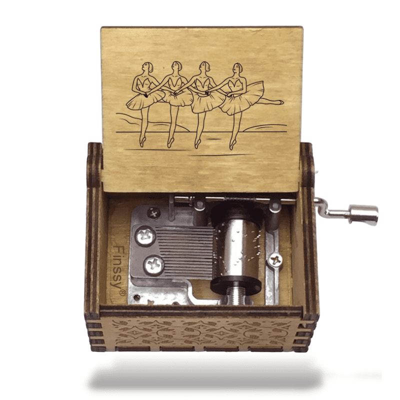 Boîte à Musique Lac des Cygnes manivelle