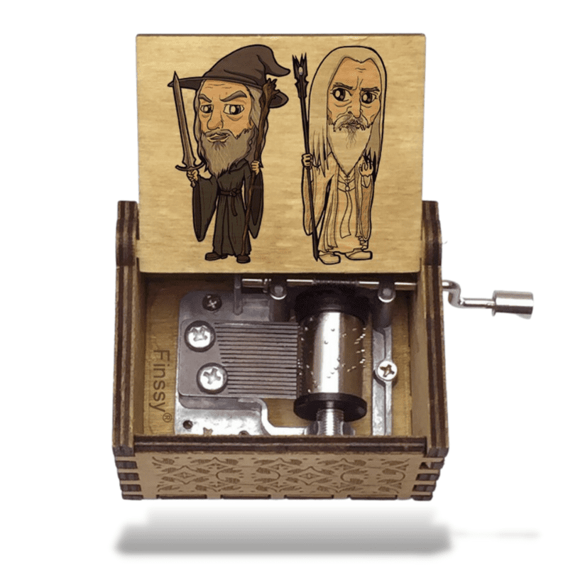 Boîte à Musique Le Seigneur des Anneaux saruman et gandalf