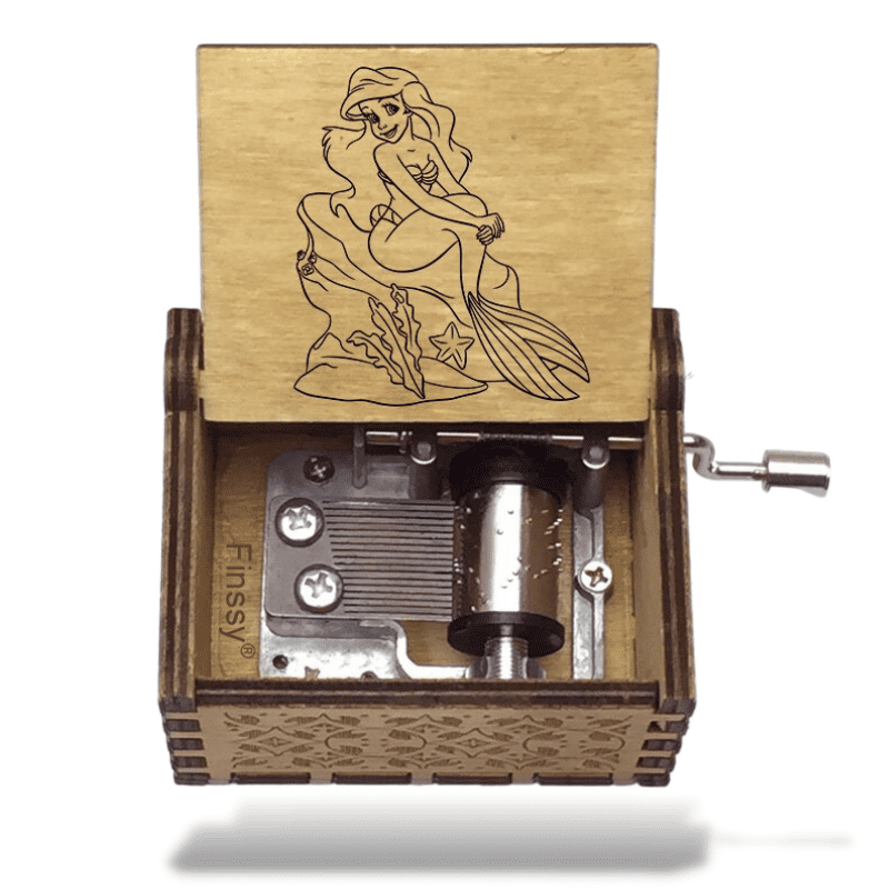 Boîte à Musique La Petite Sirène en Bois