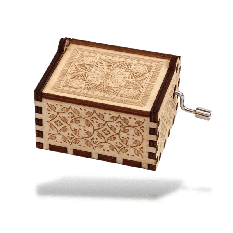 Boîte à Musique La Belle et la Bête en Bois