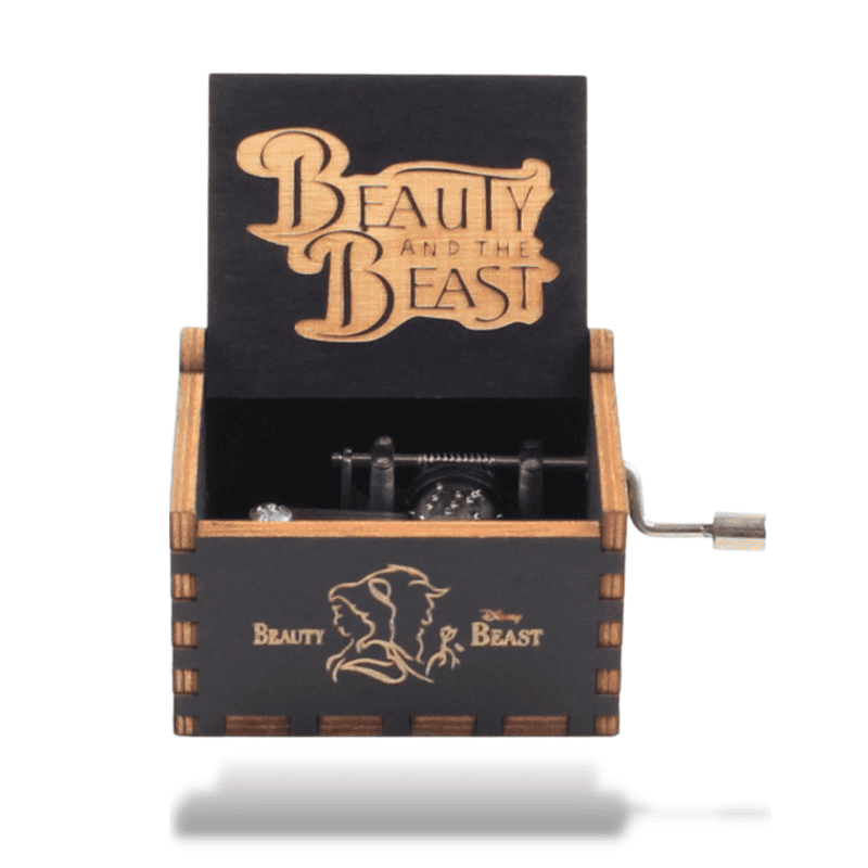 Boîte à musique La Belle et la Bête Manivelle