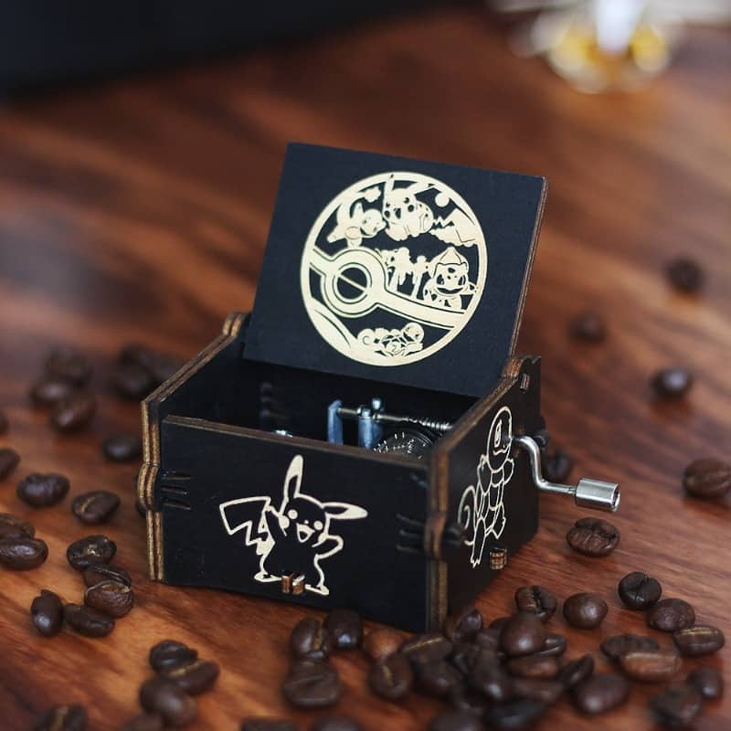 Boîte à Musique Pokémon en Bois