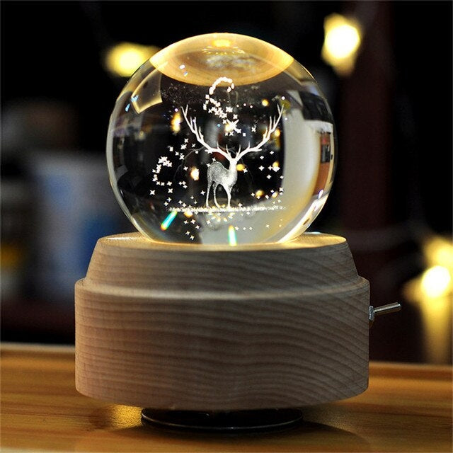 Boîte à Musique Lumineuse Cerf