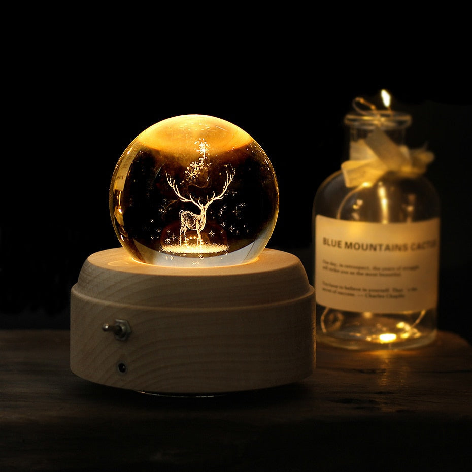 Boîte à Musique Cerf Lumineuse
