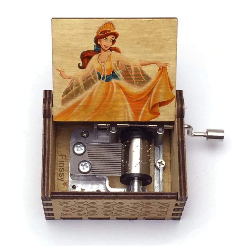 Boîte à Musique Manivelle You Are My Sunshine - Bois Gravé 18 Notes | Cadeau Anniversaire Noël Déco