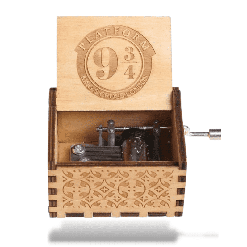 Boite à musique GENERIQUE Boîte à musique à manivelle en bois mécanique # Harry  Potter